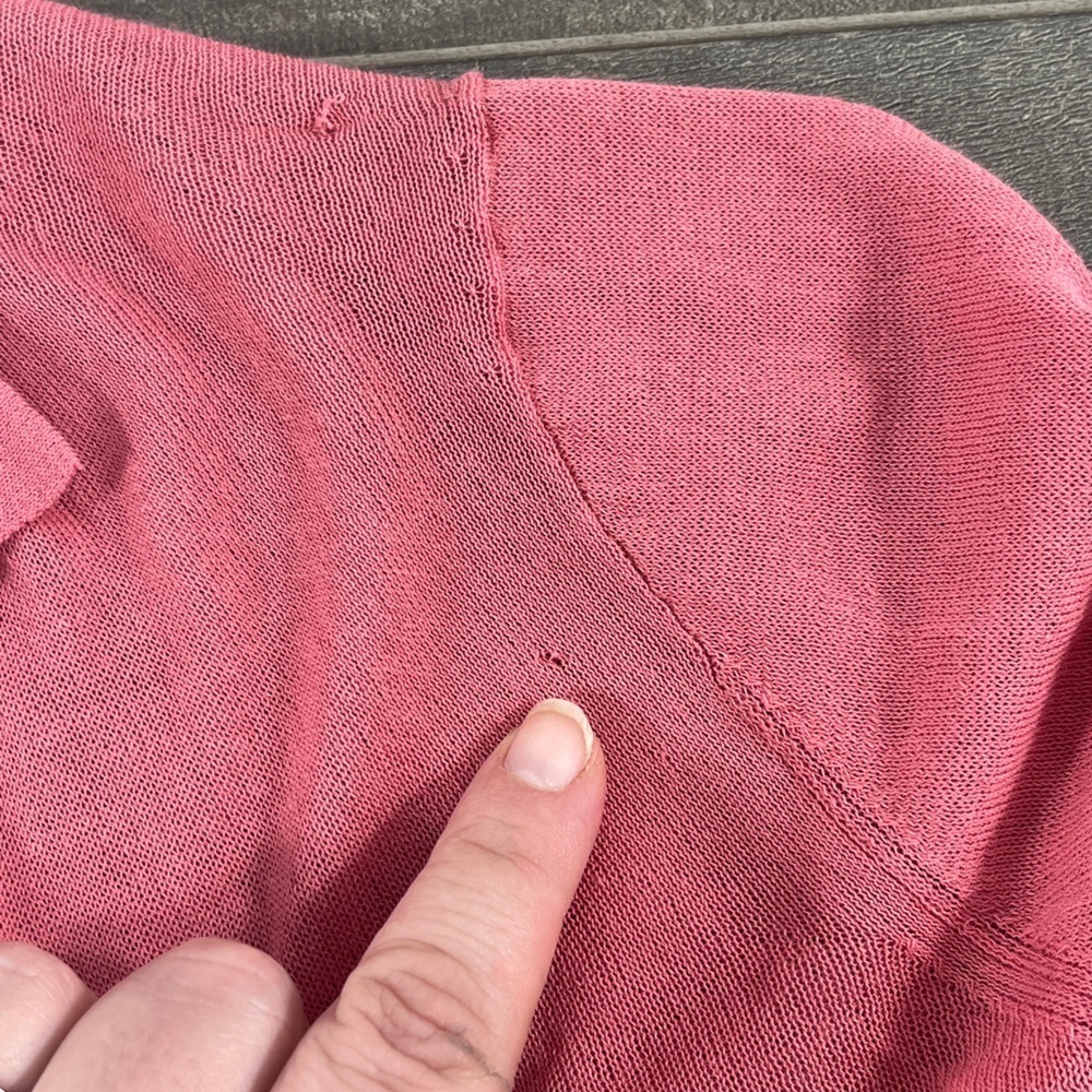 Vince Pink Cotton Cardigan - Picture 10 of 10